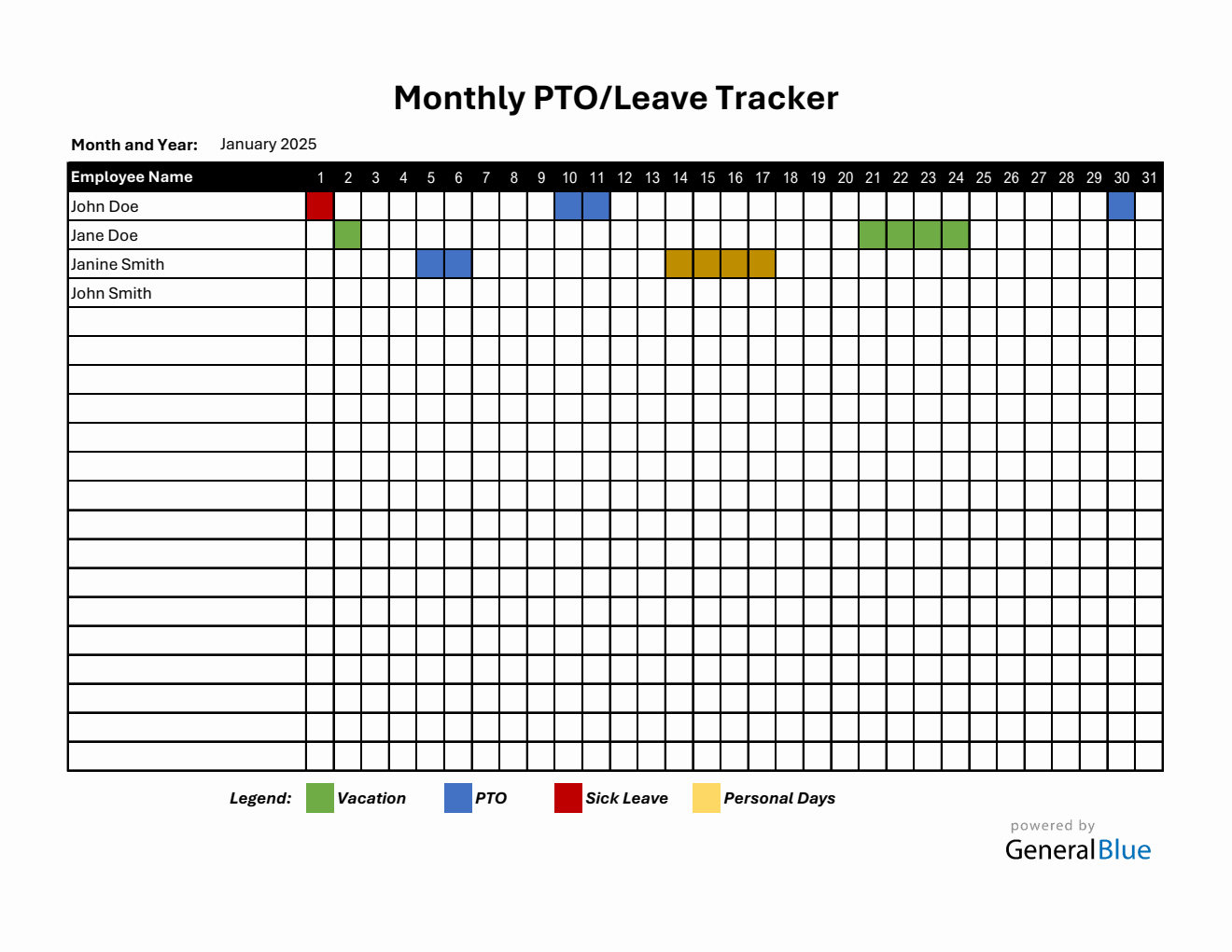Free Employee Leave Tracker - Easy to Use in Excel