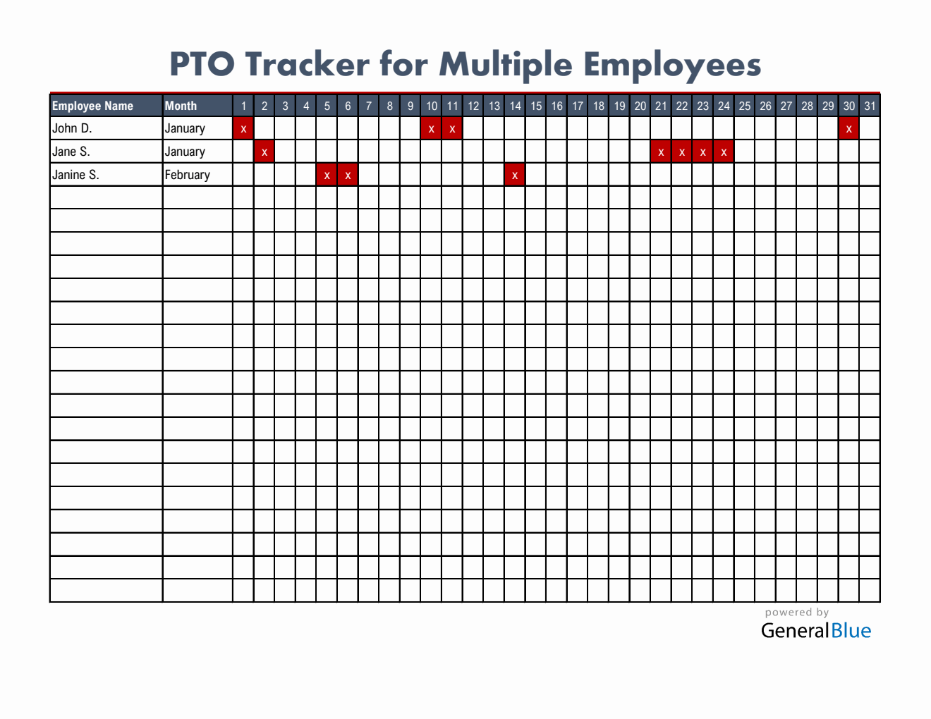 Free Employee Leave Tracker - Easy to Edit in Excel