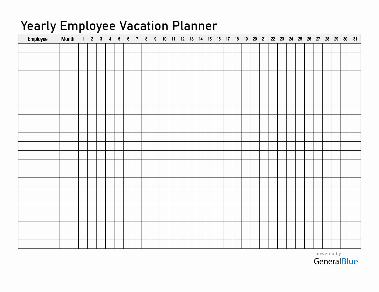 Free Employee Leave Tracker - Easy to Print in Word
