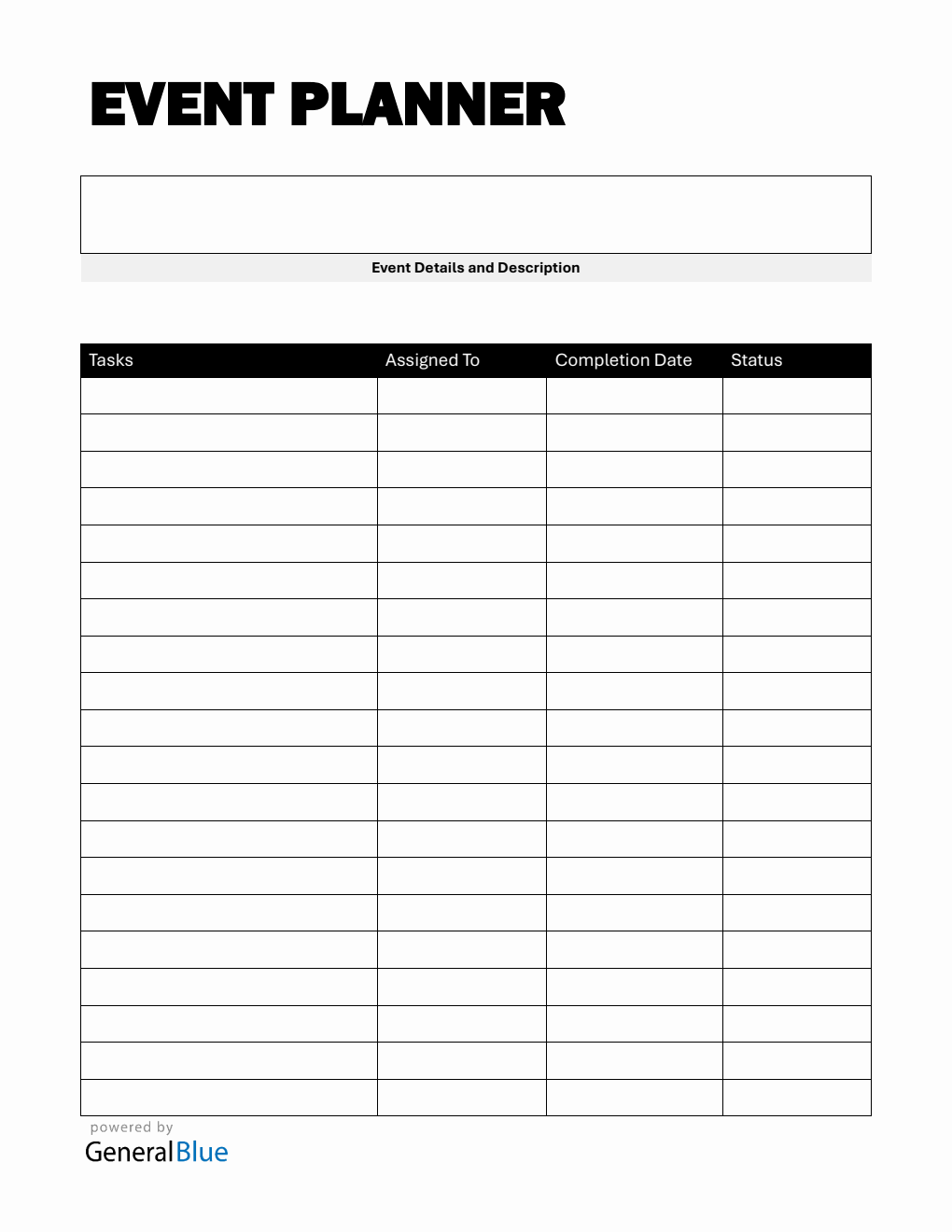 Editable Event Planning Template - Free Word Download