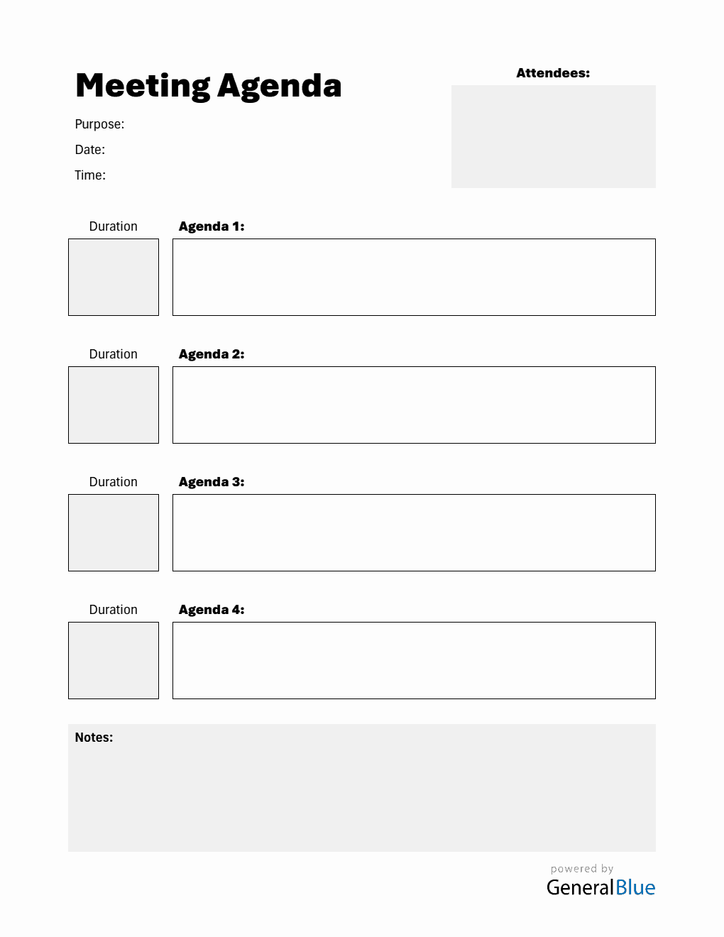  Meeting Agenda Template | Free to Use in PDF Format