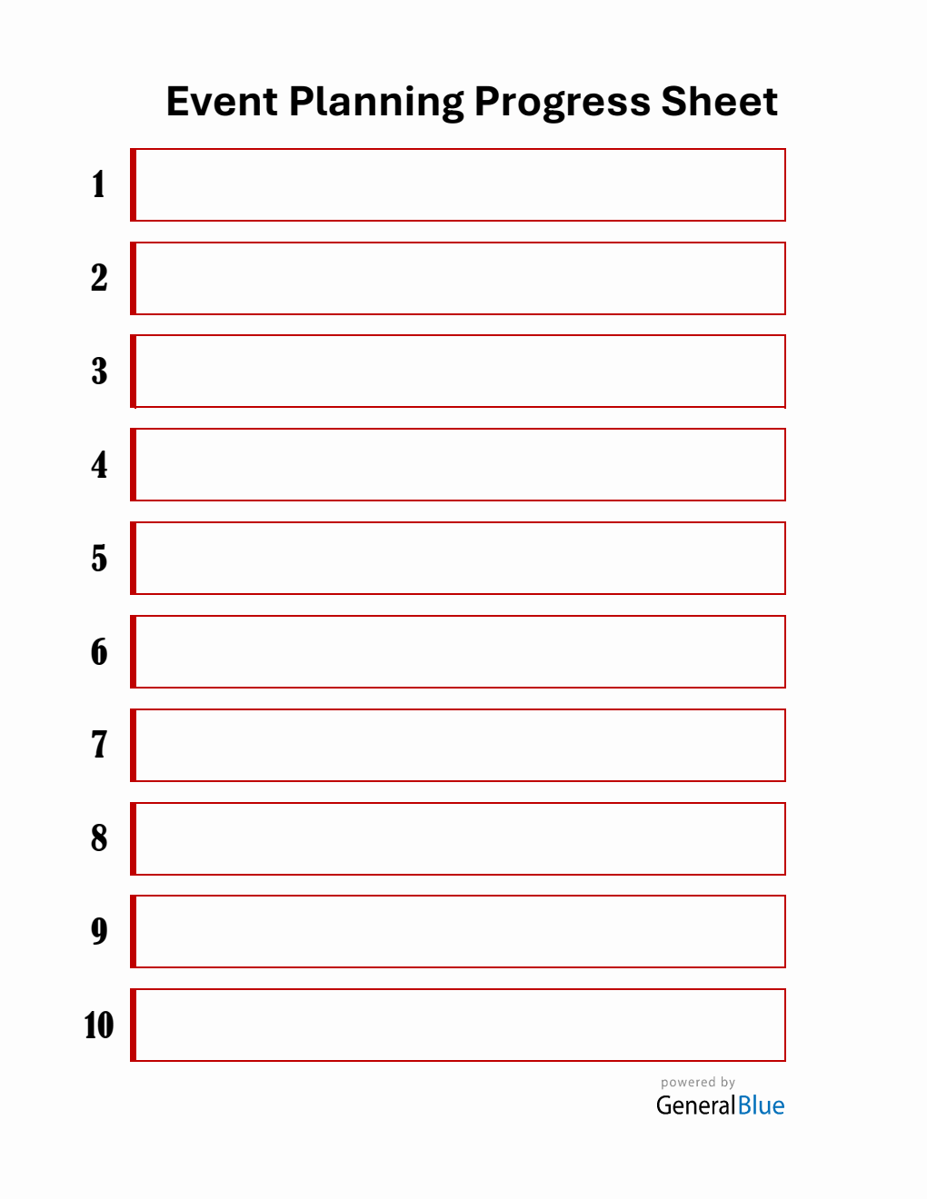 Event Planner Template in Excel (Fillable)