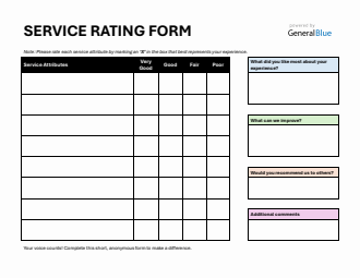 Service Review Template Word - Customizable
