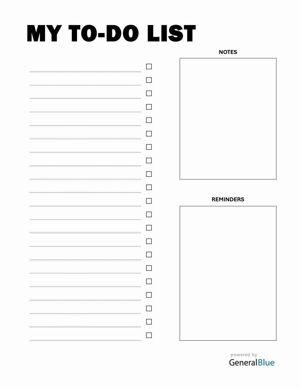 Free Fillable To Do List Template (Word Version)