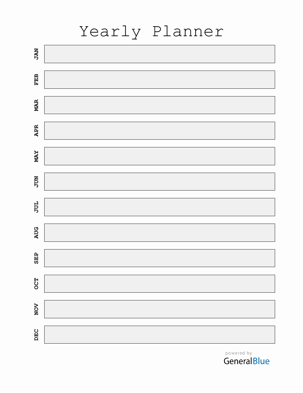 Free Yearly Planner PDF (Classic)